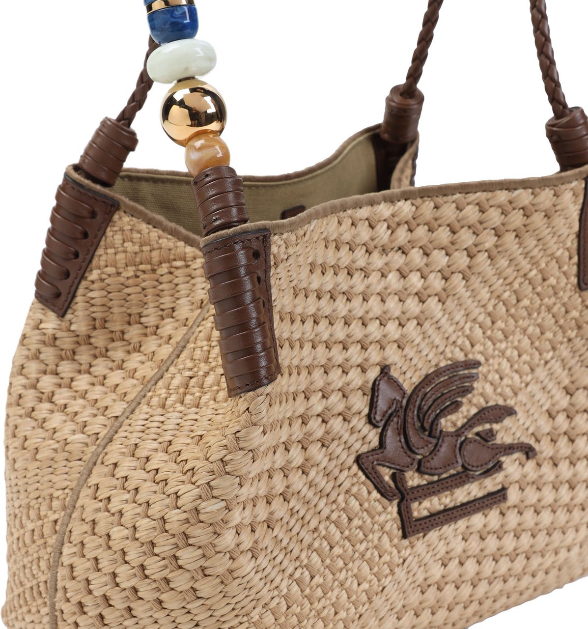 Etro Libra S Rafia Shoulder Bag Divers