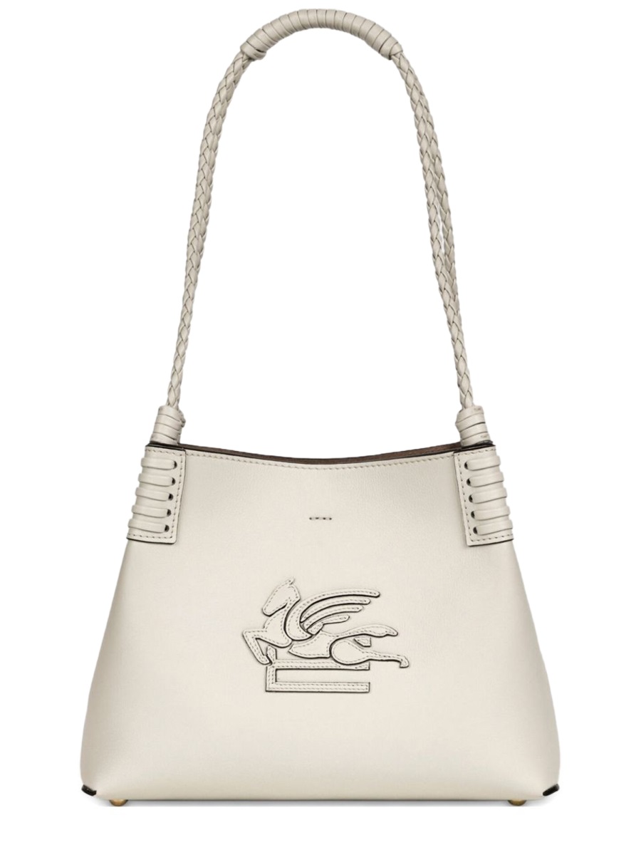 Etro Neutrals Libra Winged Horse Embossed Shopping Bag Neutraal