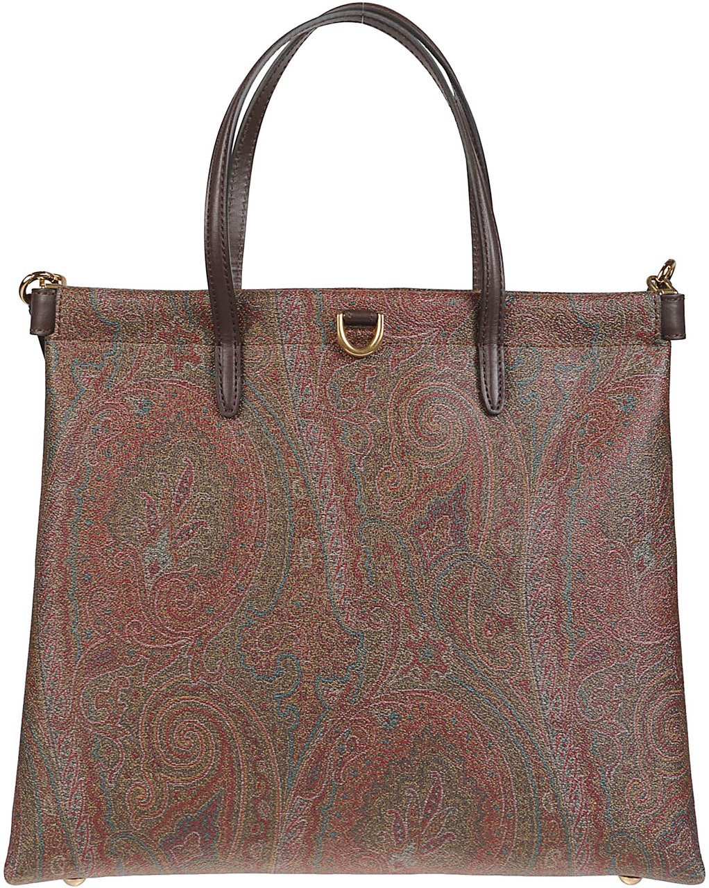 Etro Large Essential Arnica Shopping Bag Brown Bruin