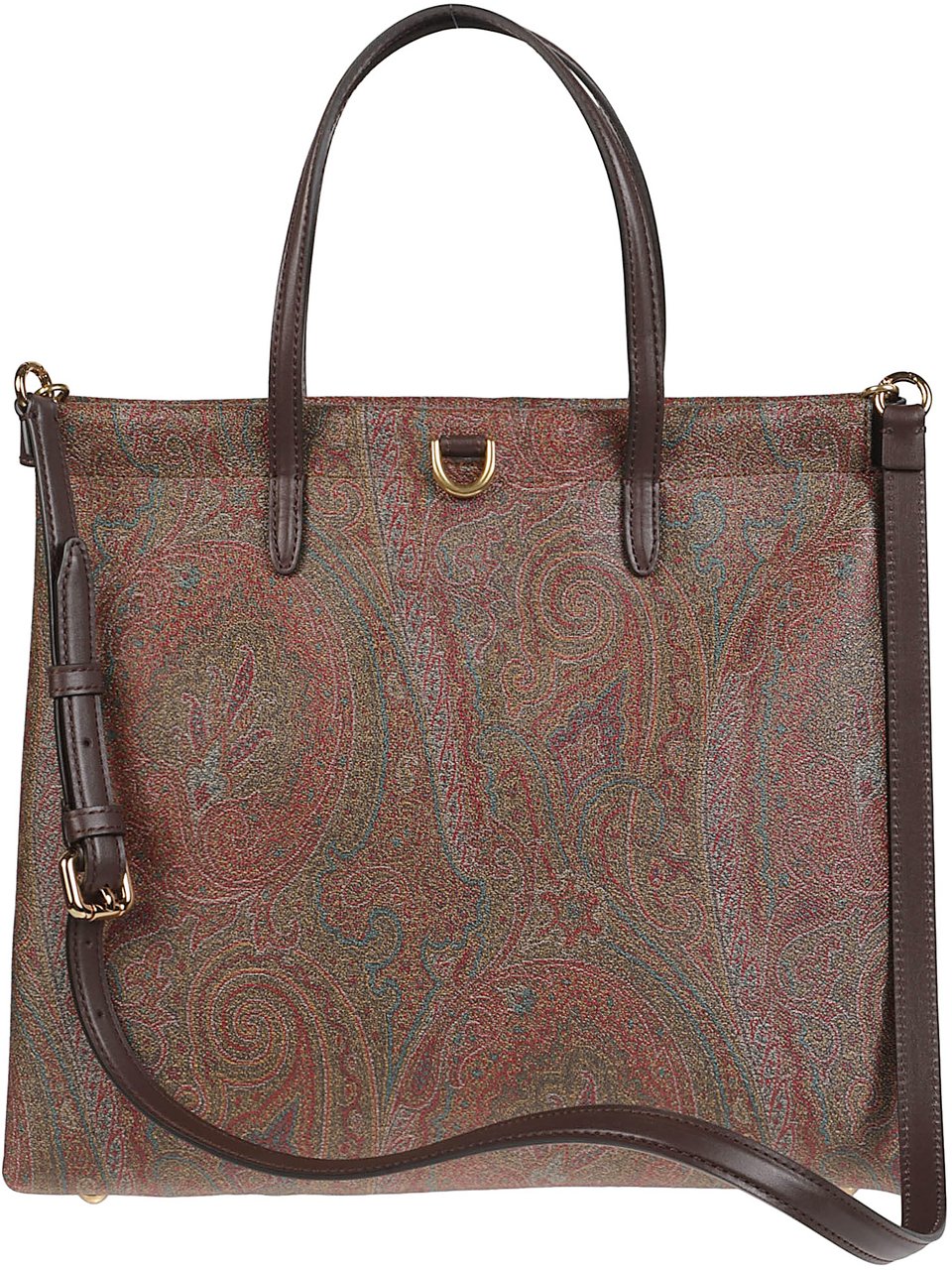 Etro Large Essential Arnica Shopping Bag Brown Bruin