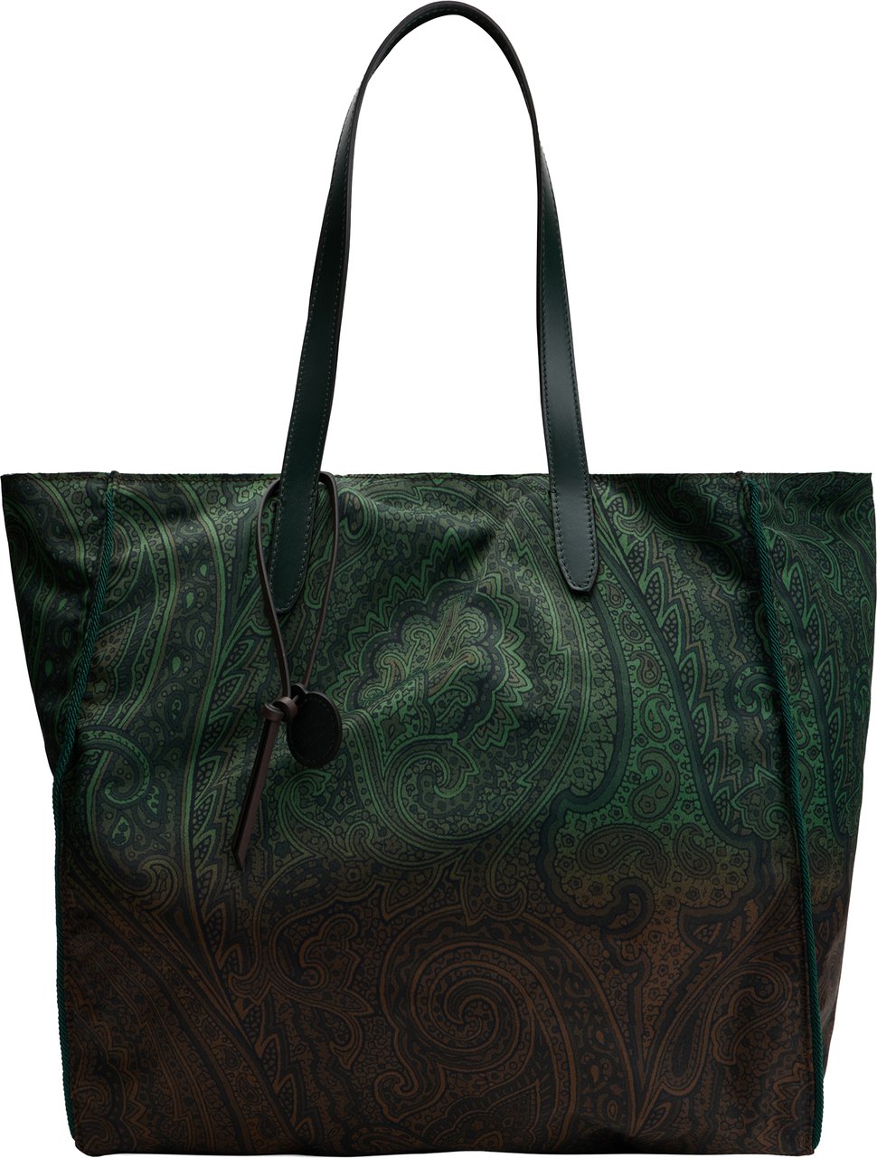 Etro Elegant tote bag with paisley pattern Groen