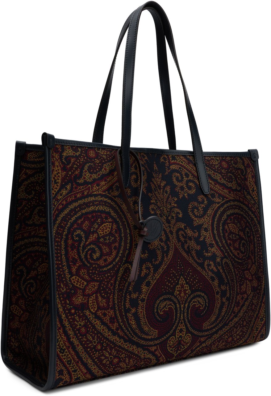 Etro Tote bag with paisley pattern Bruin