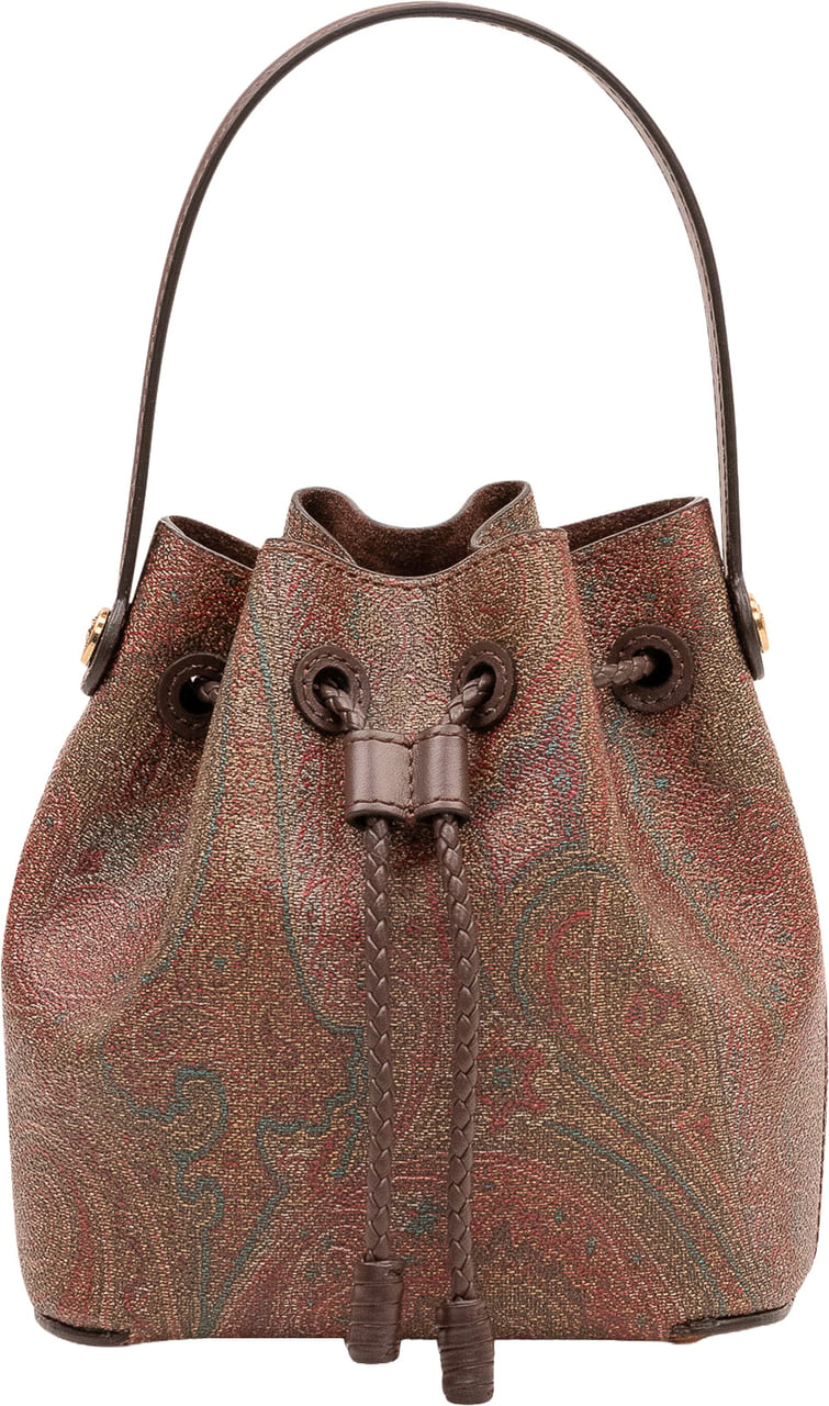 Etro Borsa a Secchiello con Stampa Paisley Bruin