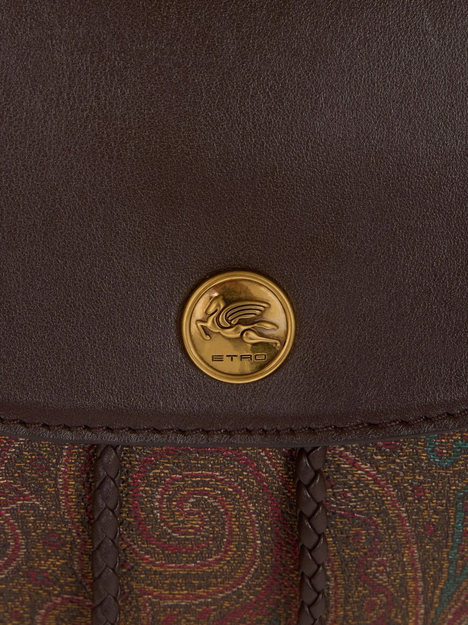Etro Arnica Compact Paisley Patterned Small Backpack Grijs