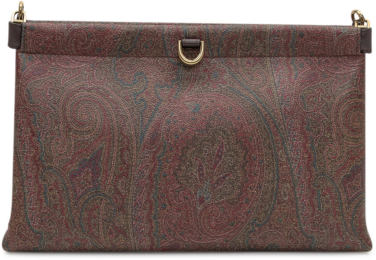 Etro Etro Pochette in Tessuto Paisley Bruin