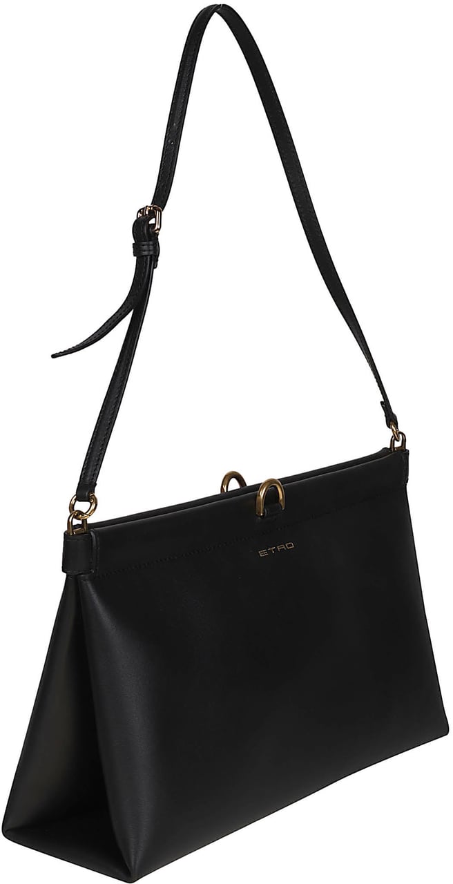 Etro Medium Talk Clutch Bag Black Zwart