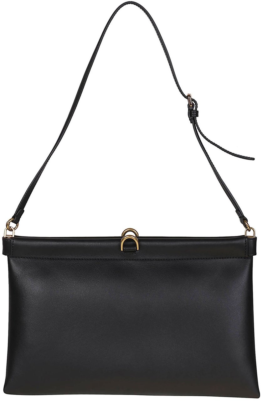 Etro Medium Talk Clutch Bag Black Zwart