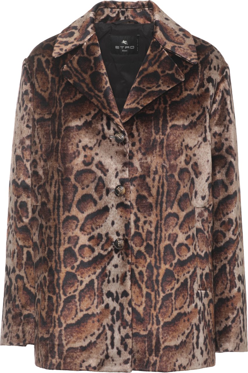 Etro Coats Brown Bruin