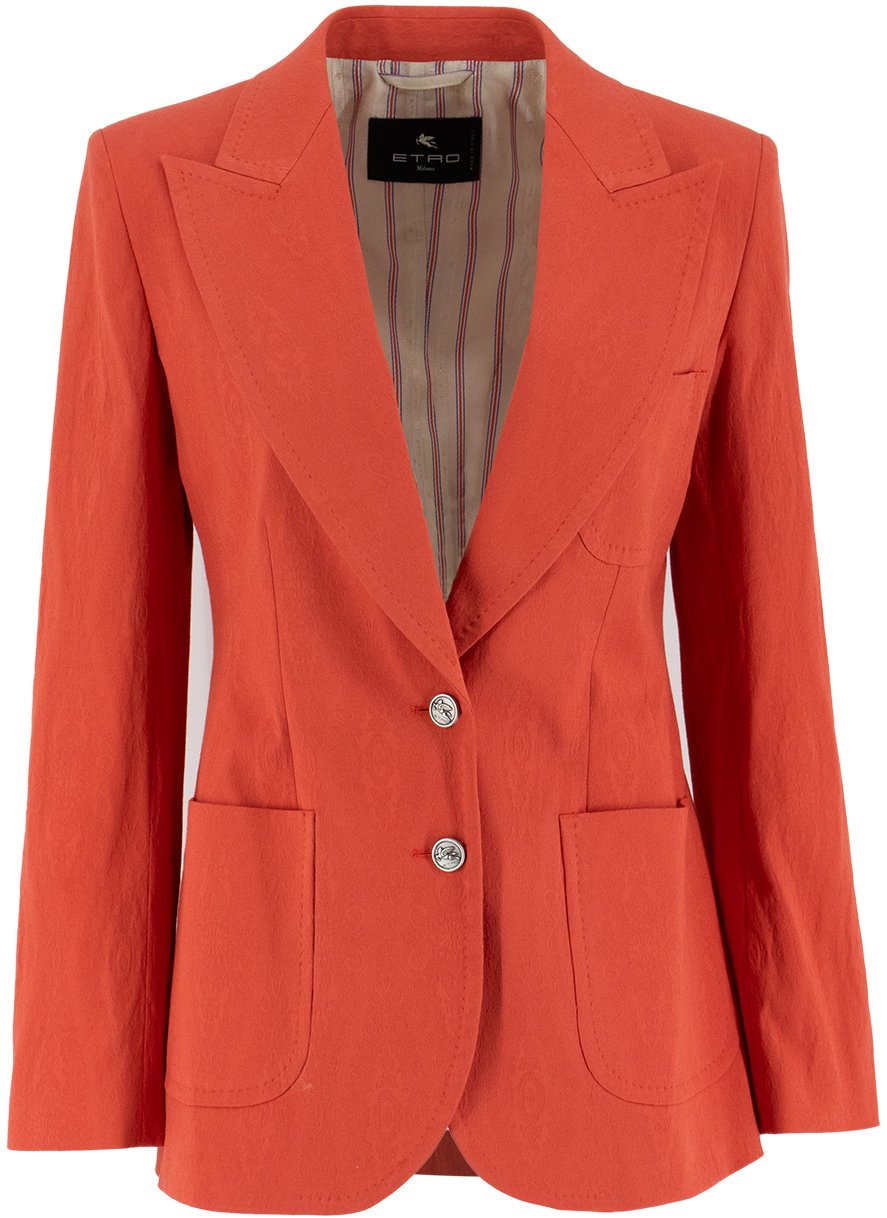 Etro Single-breasted jacket Rood