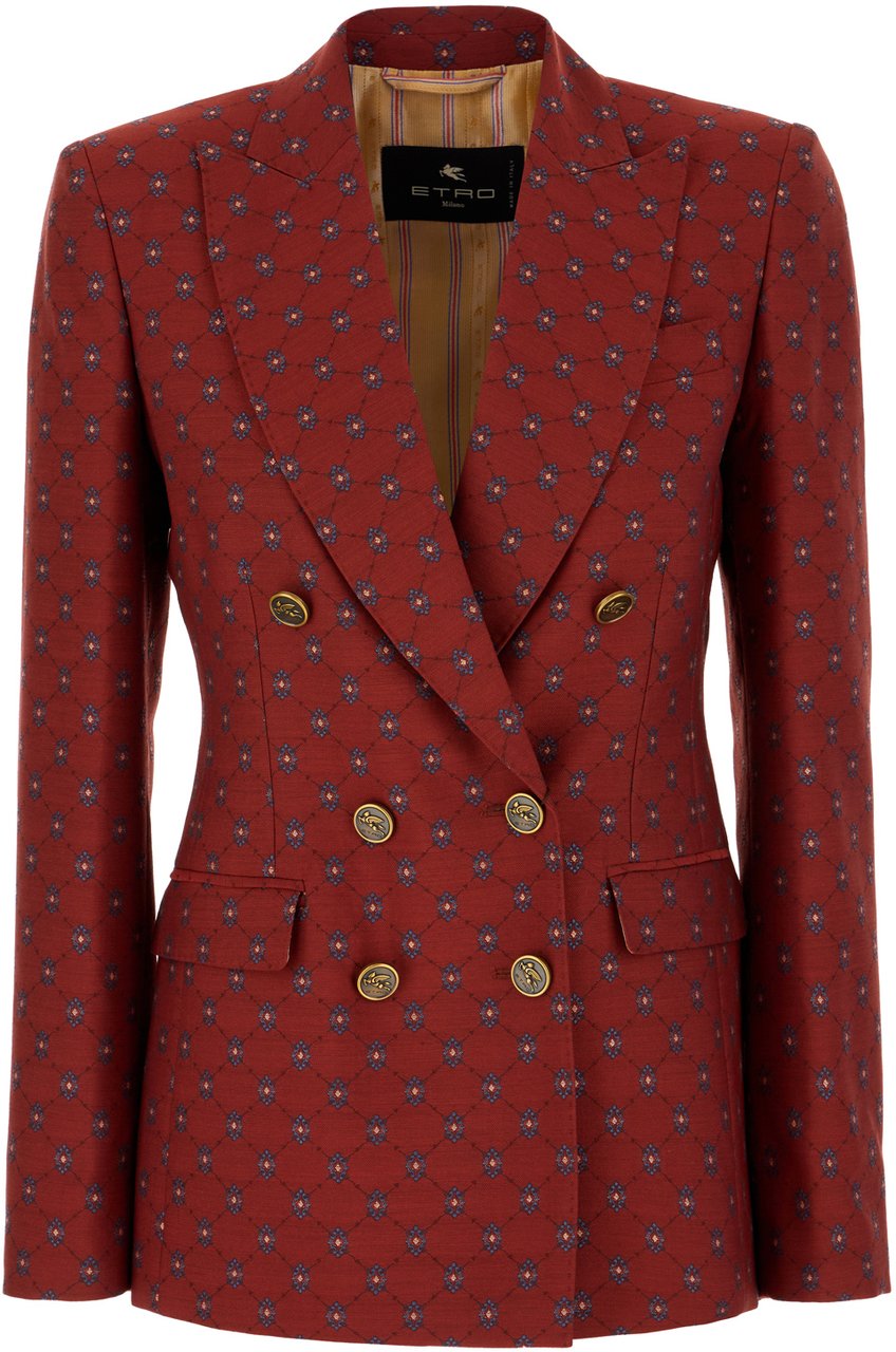 Etro Etro Embroidered wool blend blazer Divers