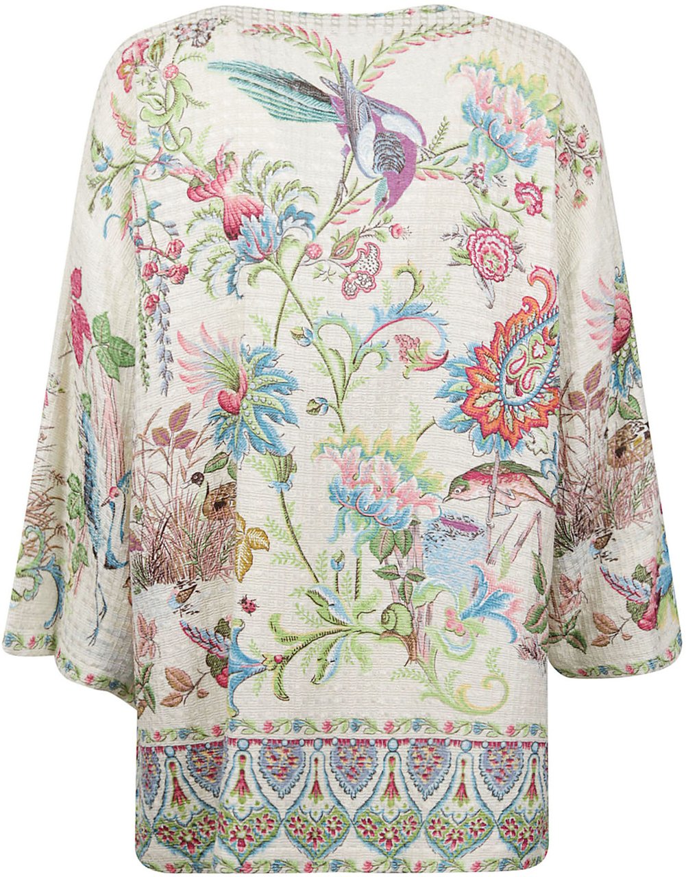 Etro Three Quartes Sleeve Kesa Jacket White Wit