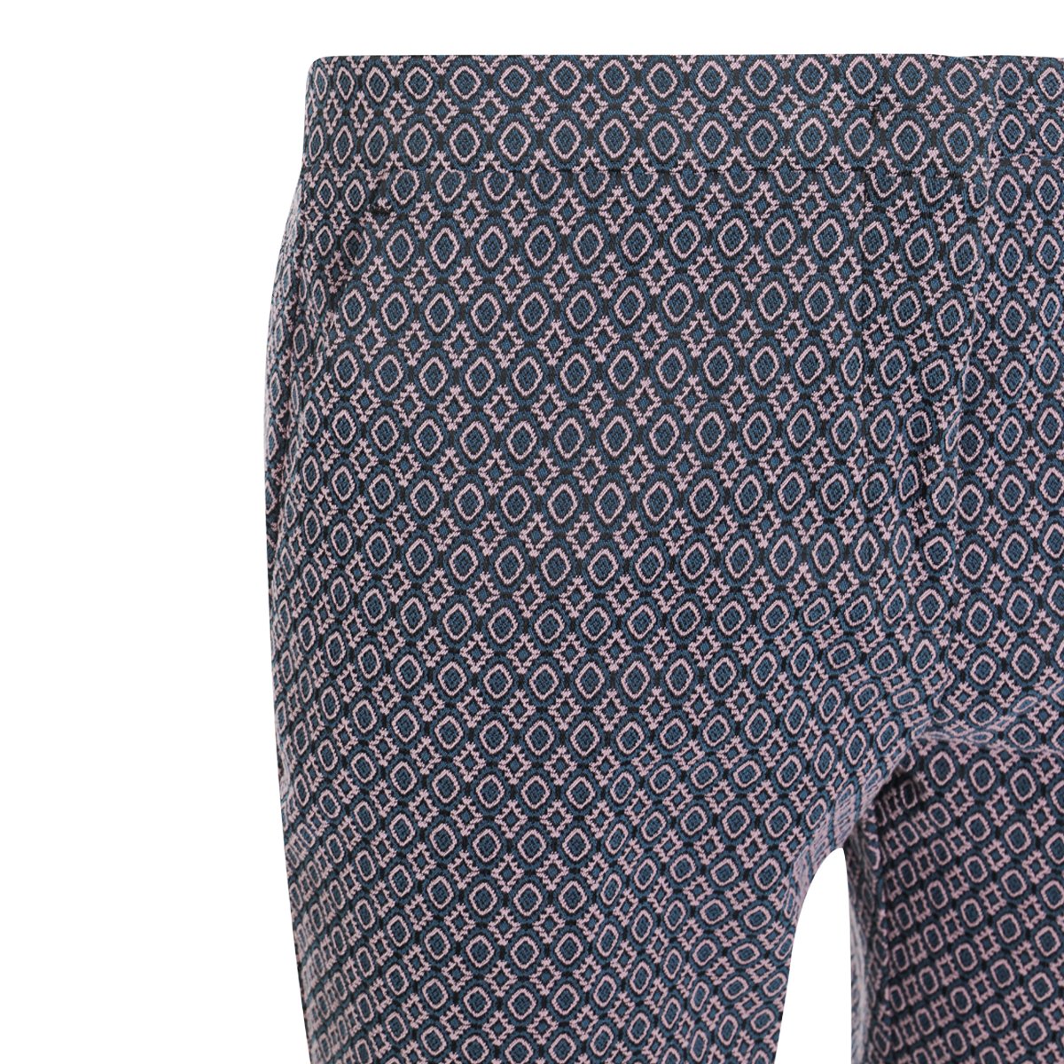 Etro Slim Tapered Pants With Geometric Pattern Grijs