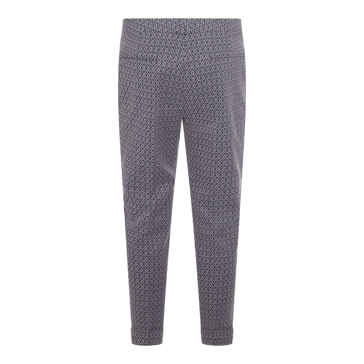 Etro Slim Tapered Pants With Geometric Pattern Grijs