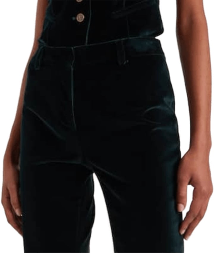 Etro Etro Pantaloni Verde Scuro Groen