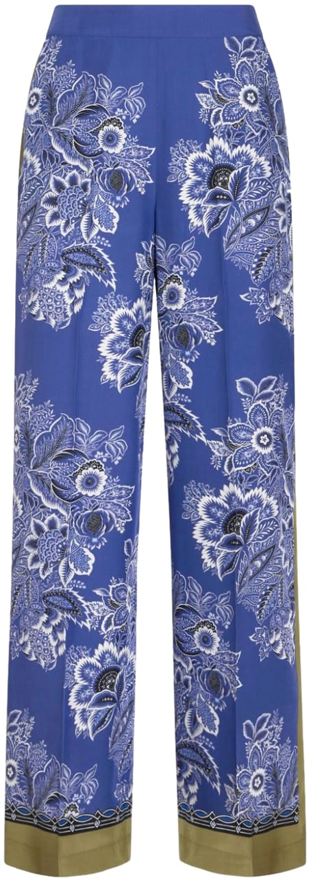 Etro Trousers Blue Blauw