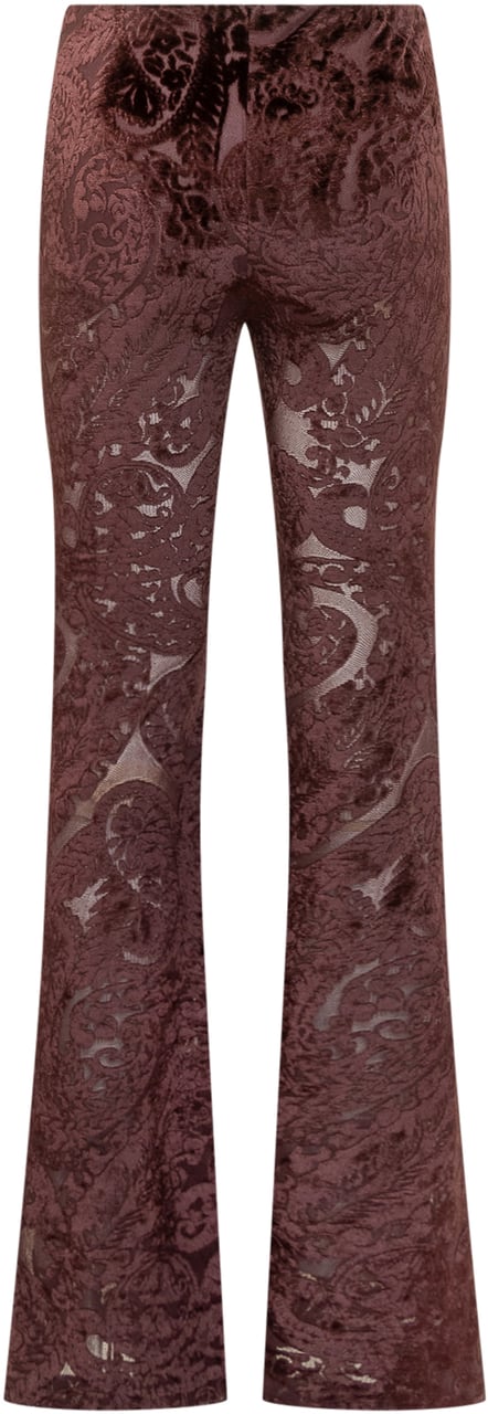 Etro Etro Pantaloni Flare Jacquard Paars
