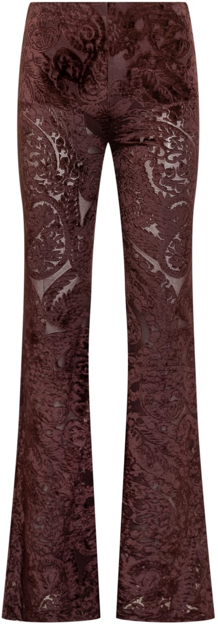 Etro Etro Pantaloni Flare Jacquard Paars