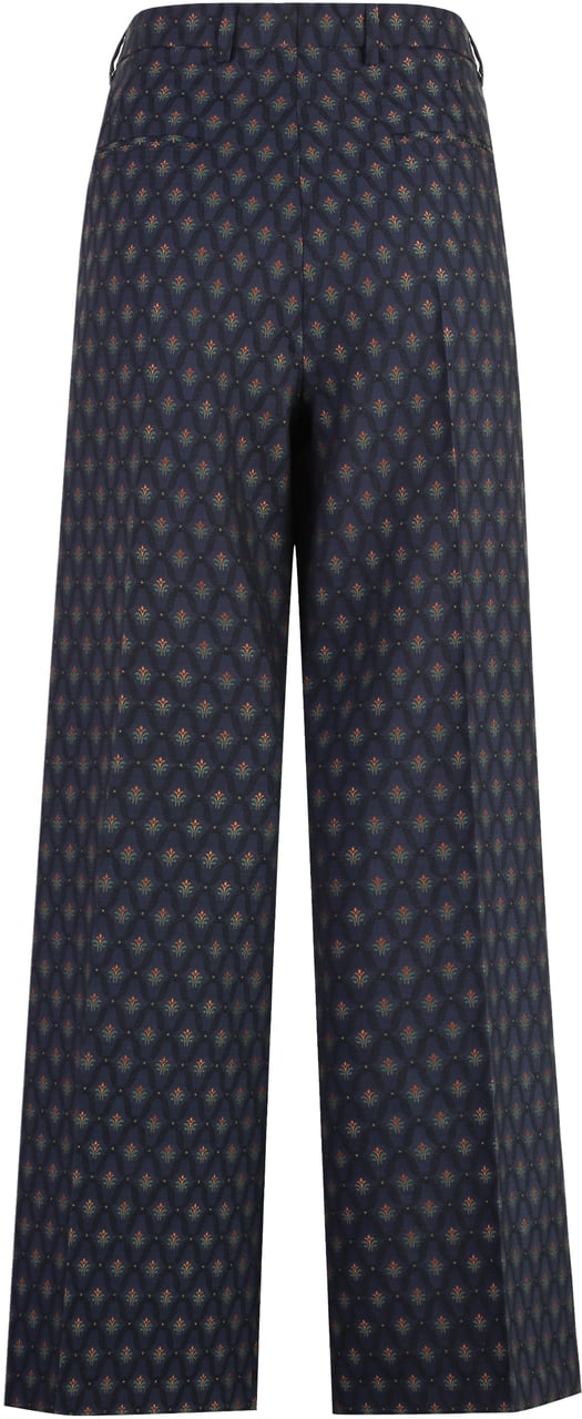 Etro Jacquard trousers Blauw