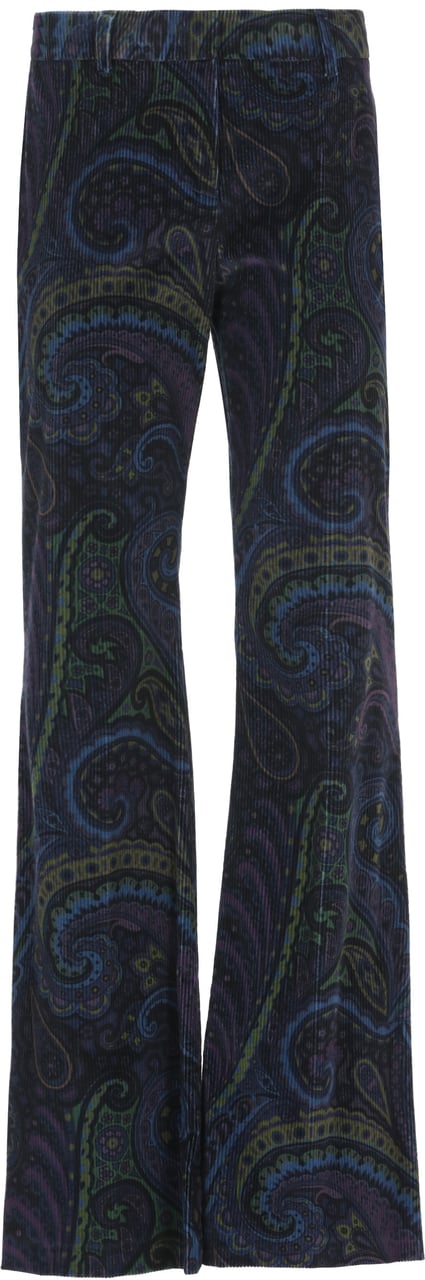 Etro Trousers Blue Blauw