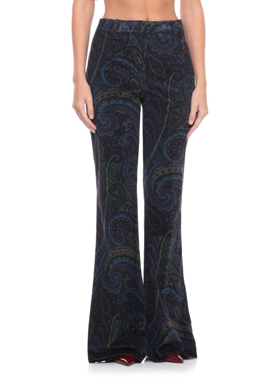 Etro Trousers Blue Blauw