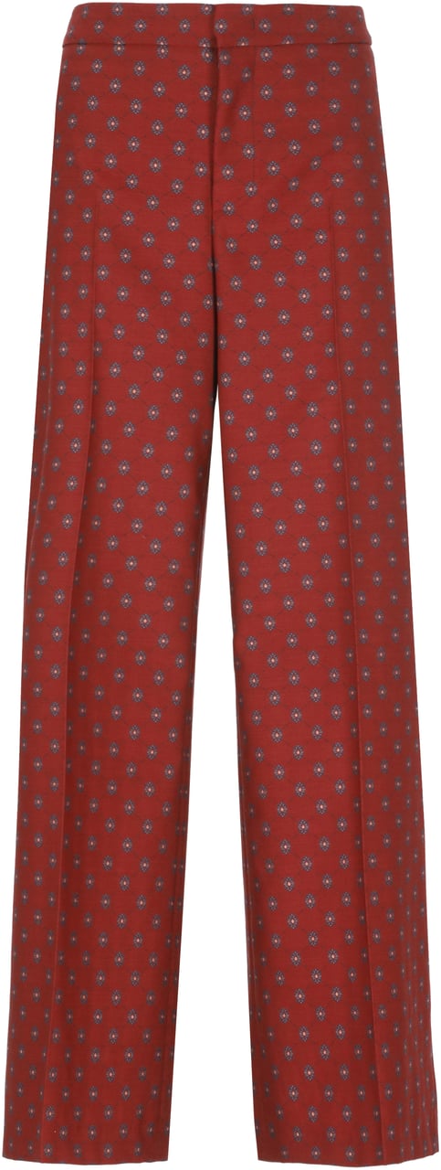 Etro Trousers Red Rood
