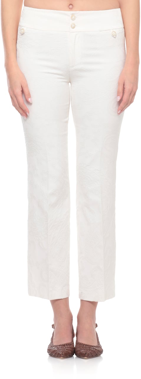 Etro Trousers Avorio Wit