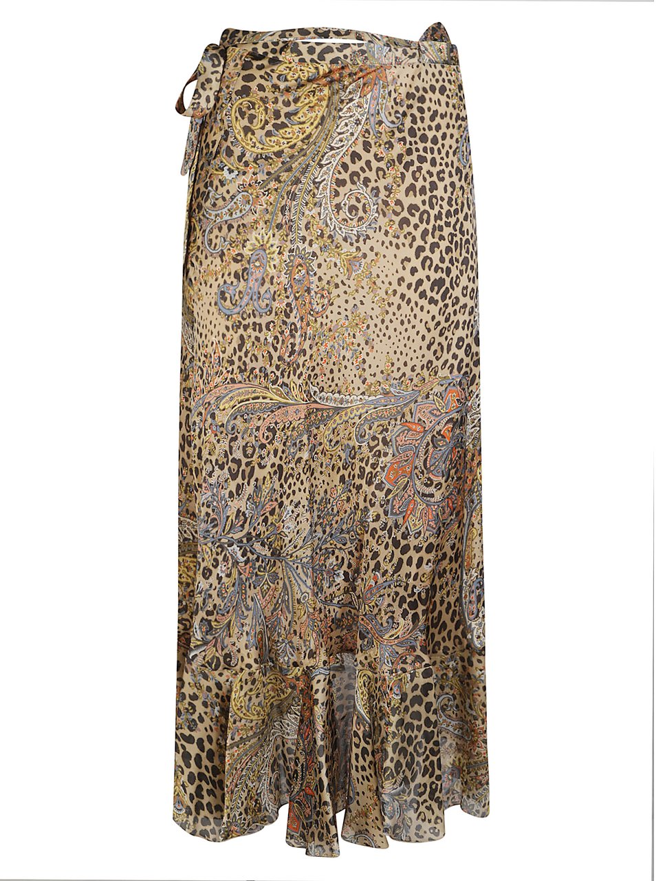 Etro Maxi Wrap Skirt Brown Bruin