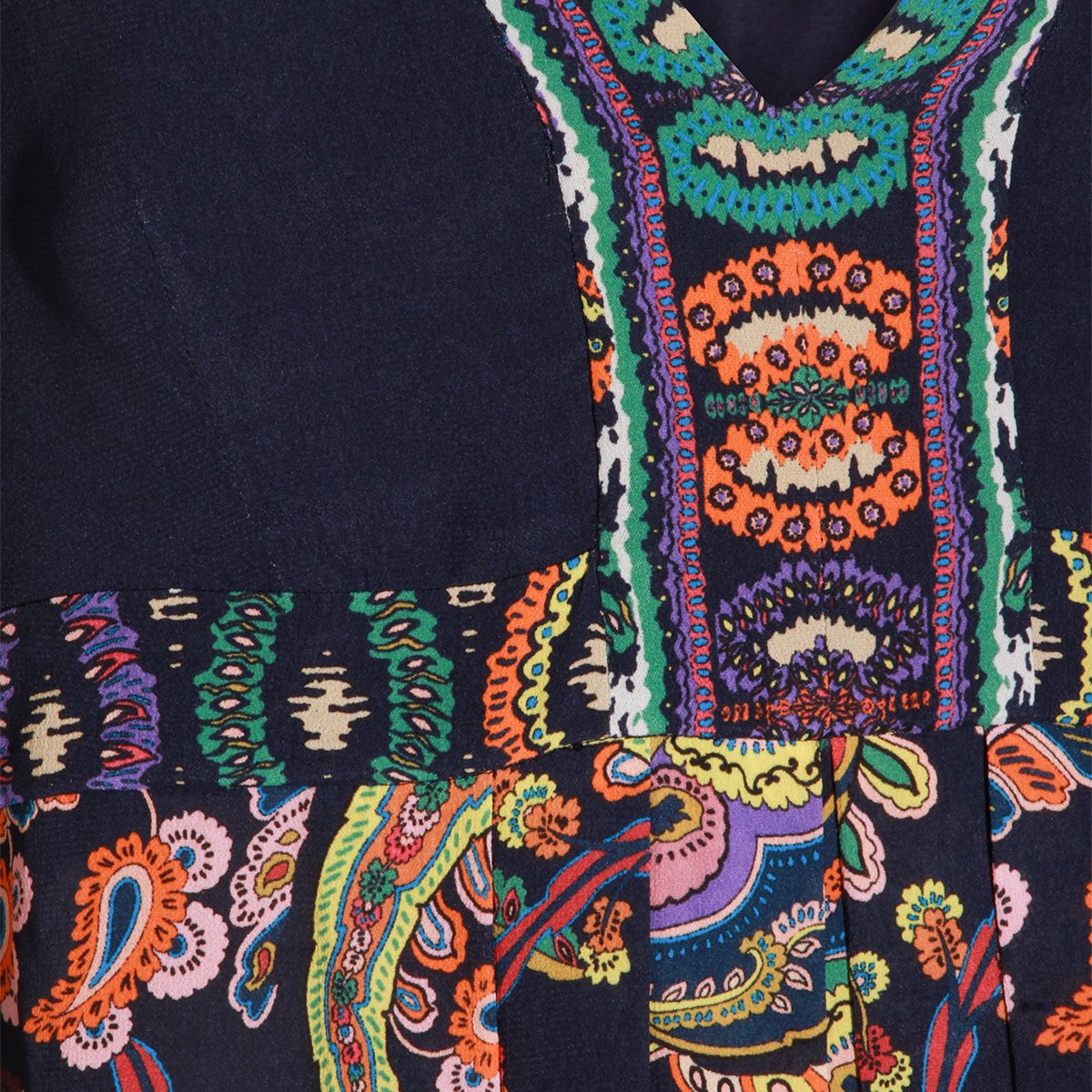 Etro Multicolor Paisley Viscose Maxi Dress With Midi Sleeves Grijs