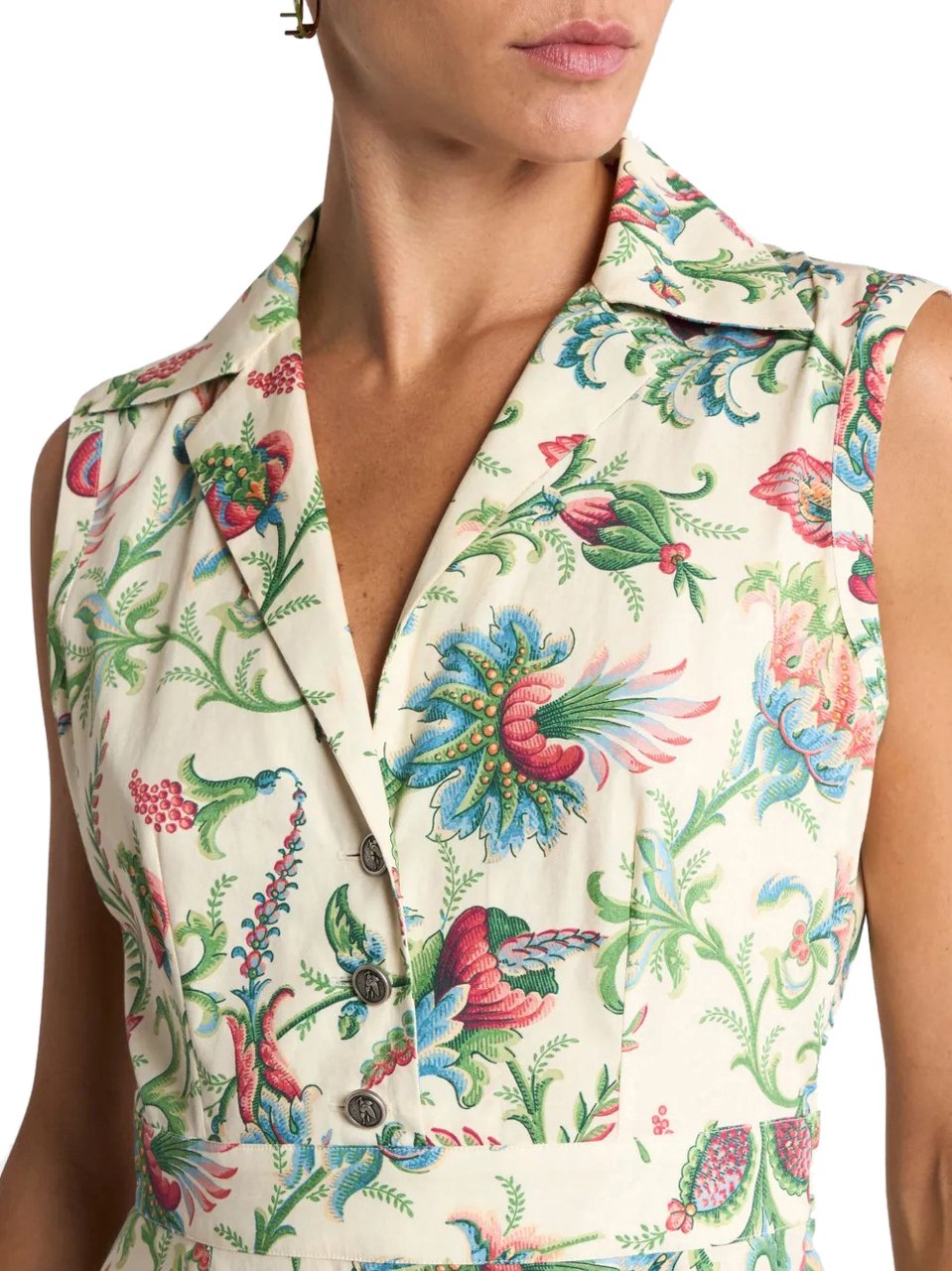 Etro midi sleeveless shirt dress divers Divers