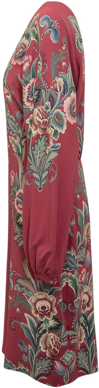 Etro Abito in Viscosa a Fantasia Floreale Etro Rood