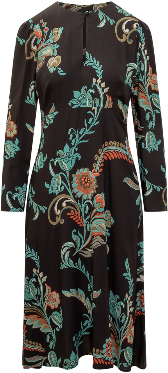 Etro Etro Abito Midi a Fantasia Floreale Divers