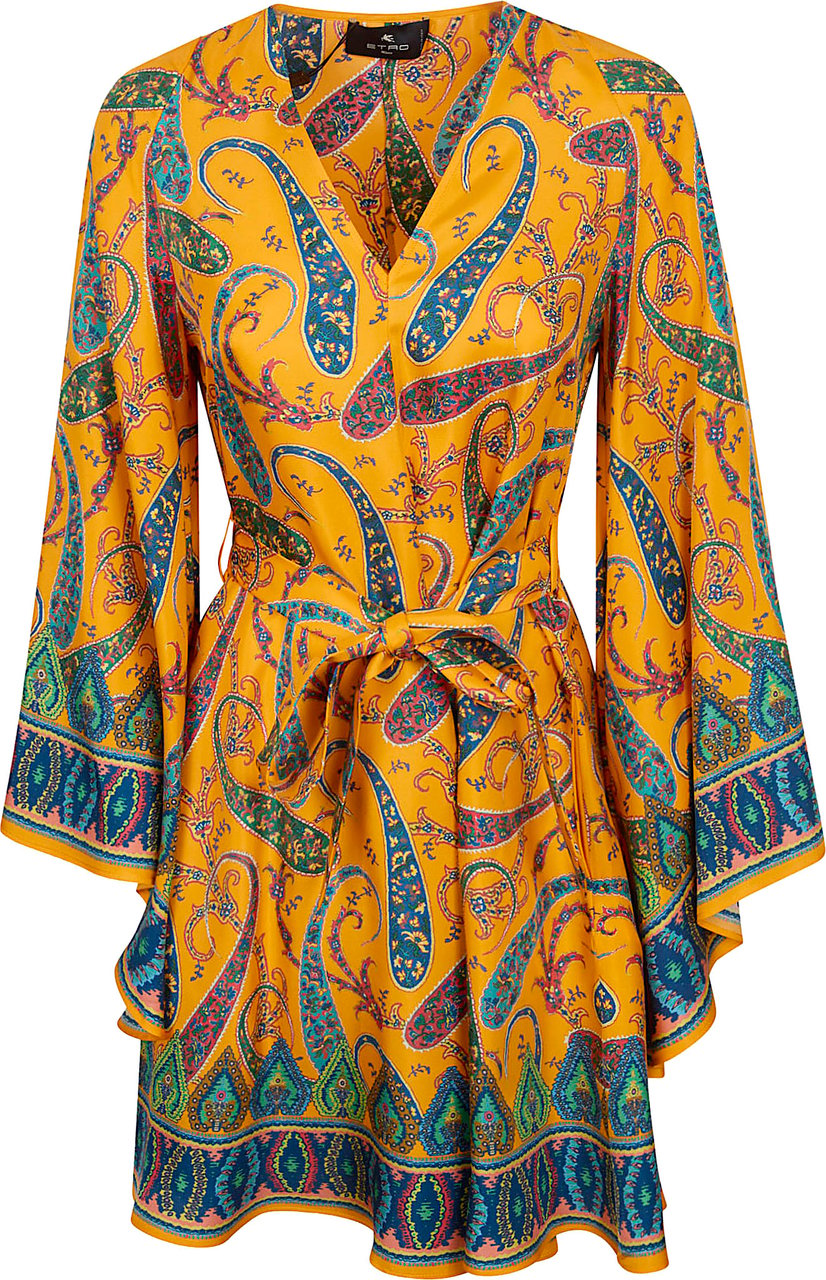 ETRO WOMEN`S MINI BLOUSON DRESS WITH BELT Divers