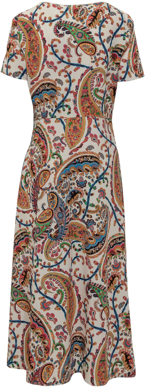 Etro Abito Midi a Ruota con Stampa Paisley Divers