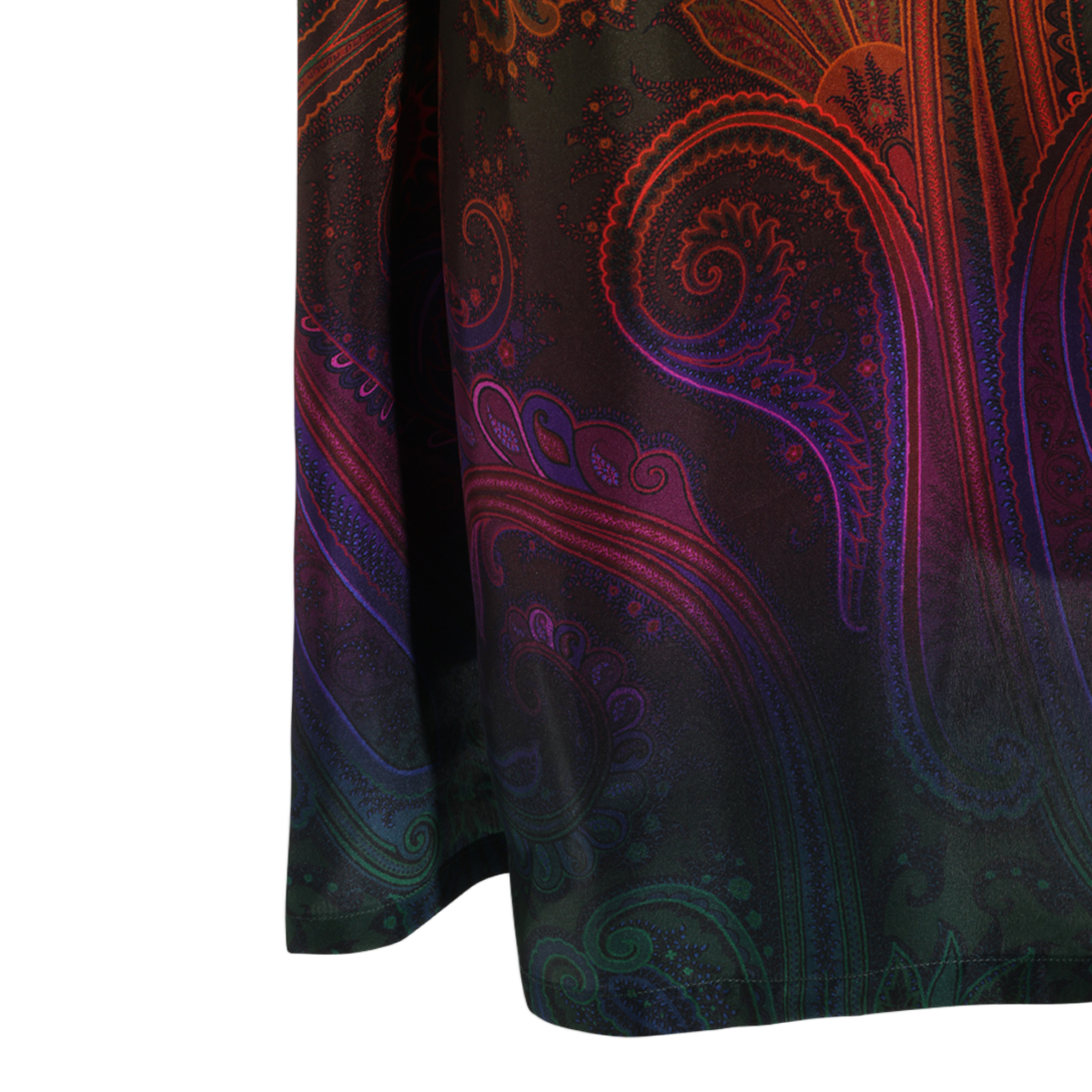 Etro Multicolor Silk Dress with Paisley Motif Grijs