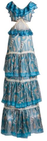 Etro Dresses Blu Bianco Blauw