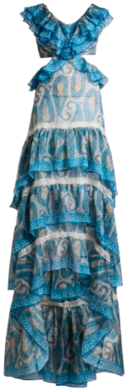 Etro Dresses Blu Bianco Blauw