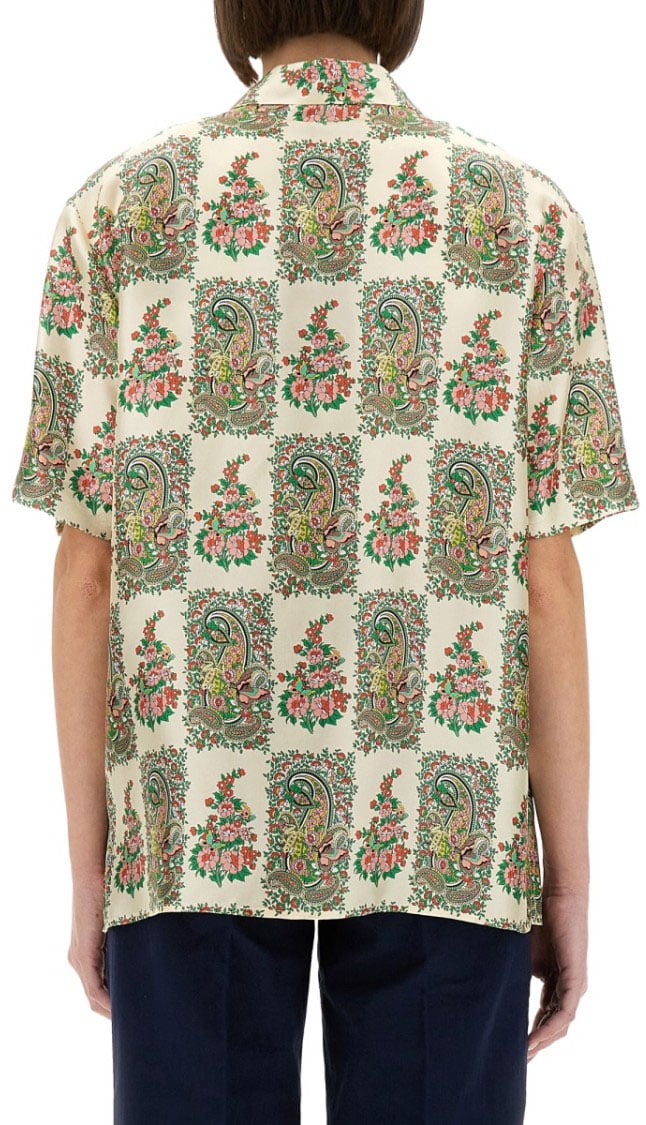 Etro Paisley And Floral Print Silk Shirt Divers