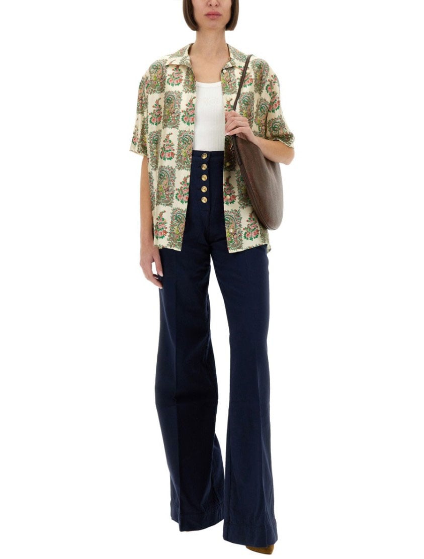 Etro Paisley And Floral Print Silk Shirt Divers