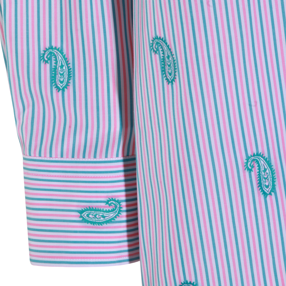 Etro Long-Sleeve Striped Shirt Rood