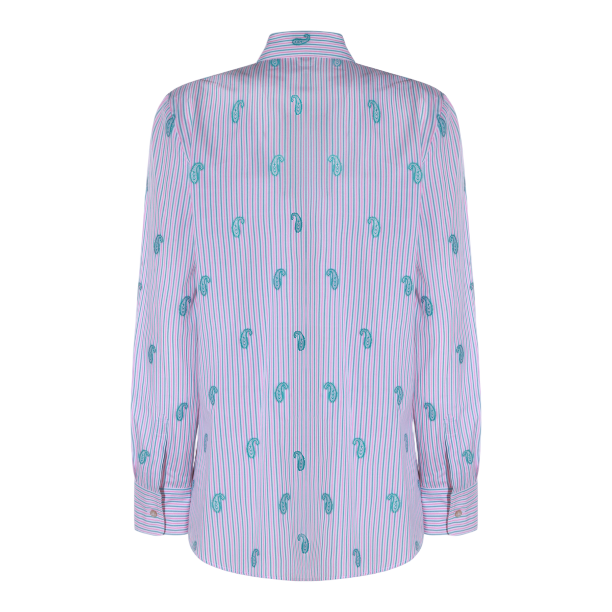 Etro Long-Sleeve Striped Shirt Rood