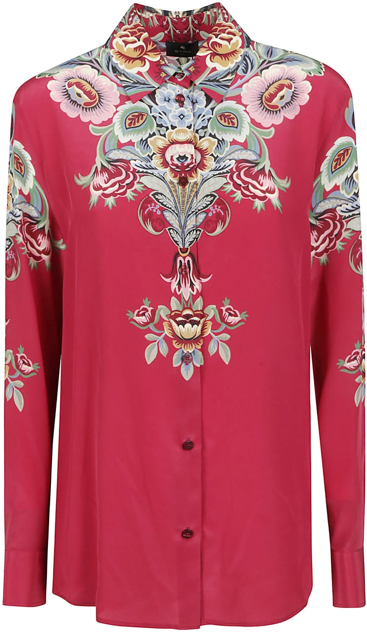 Etro Long Sleeve Shirt Pink & Purple Roze