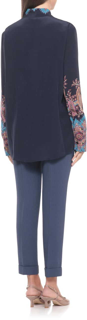 Etro Shirts Blue Blauw