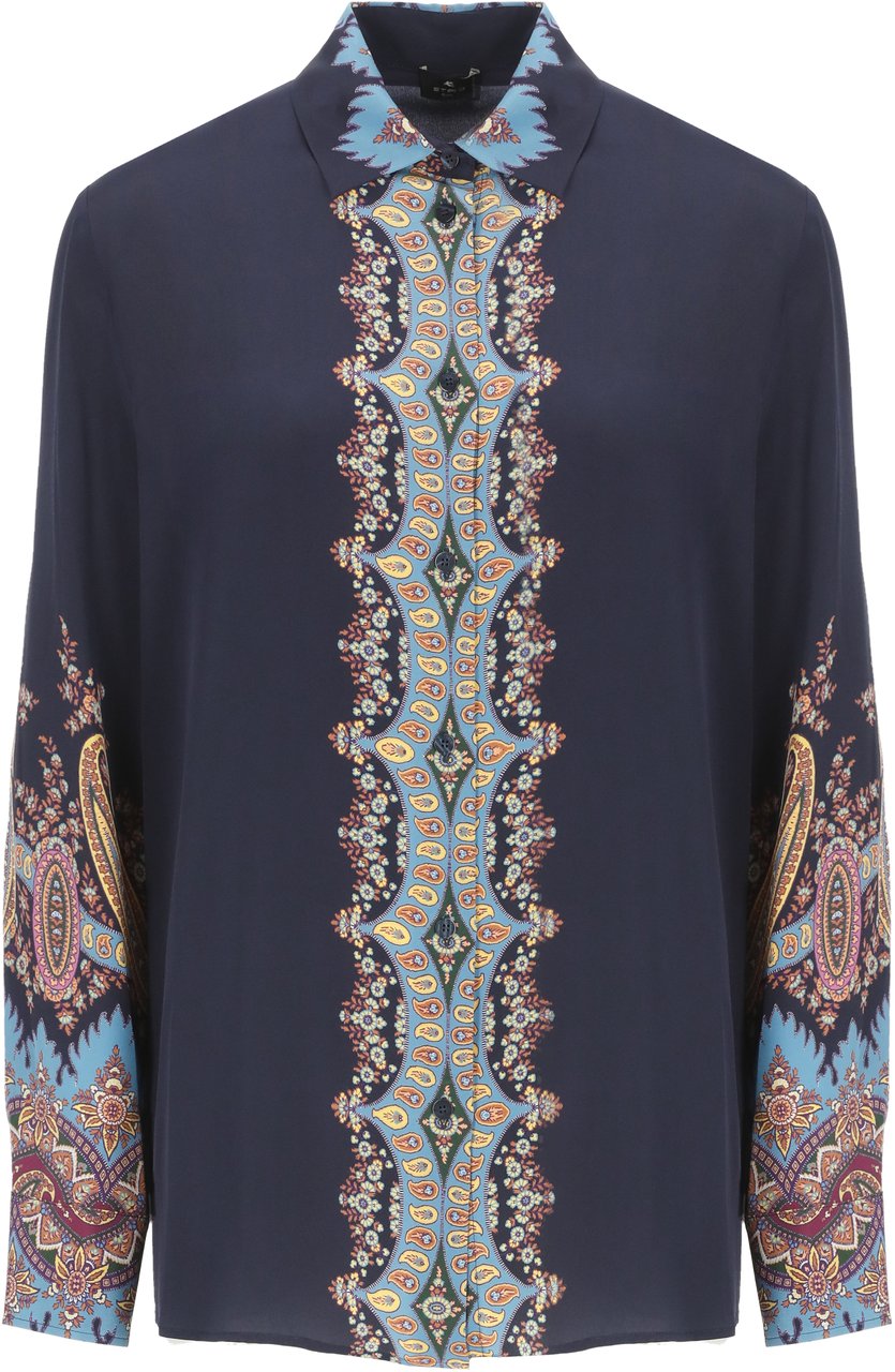 Etro Shirts Blue Blauw