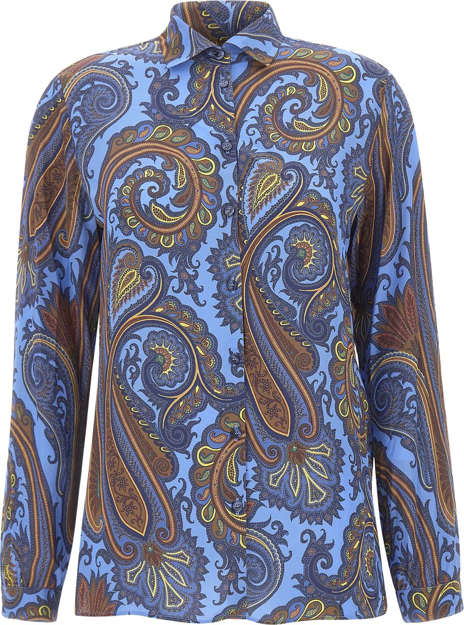 Etro Shirts Multicolor Lichtblauw