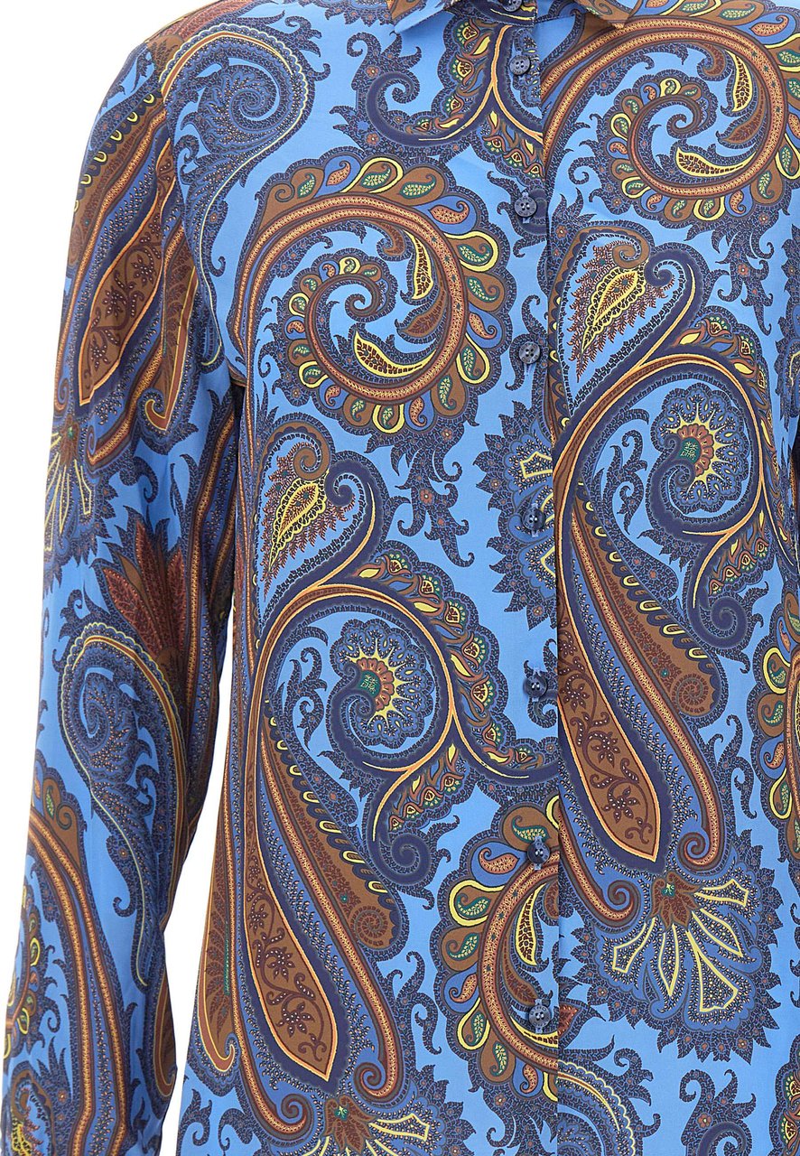 Etro Shirts Multicolor Lichtblauw