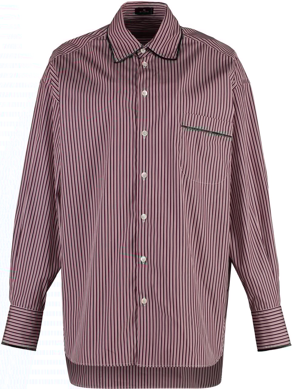 Etro Striped cotton shirt Rood