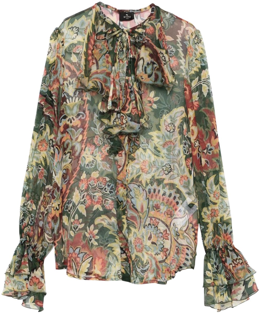 Etro Shirts Green Groen