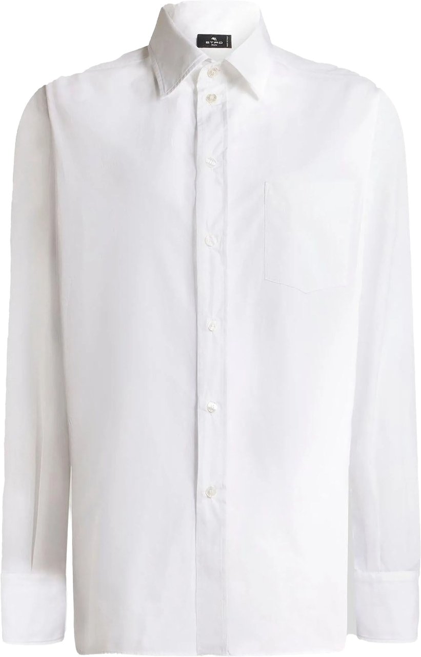 Etro Loose Fit Classic Collar Minimalist Shirt Wit