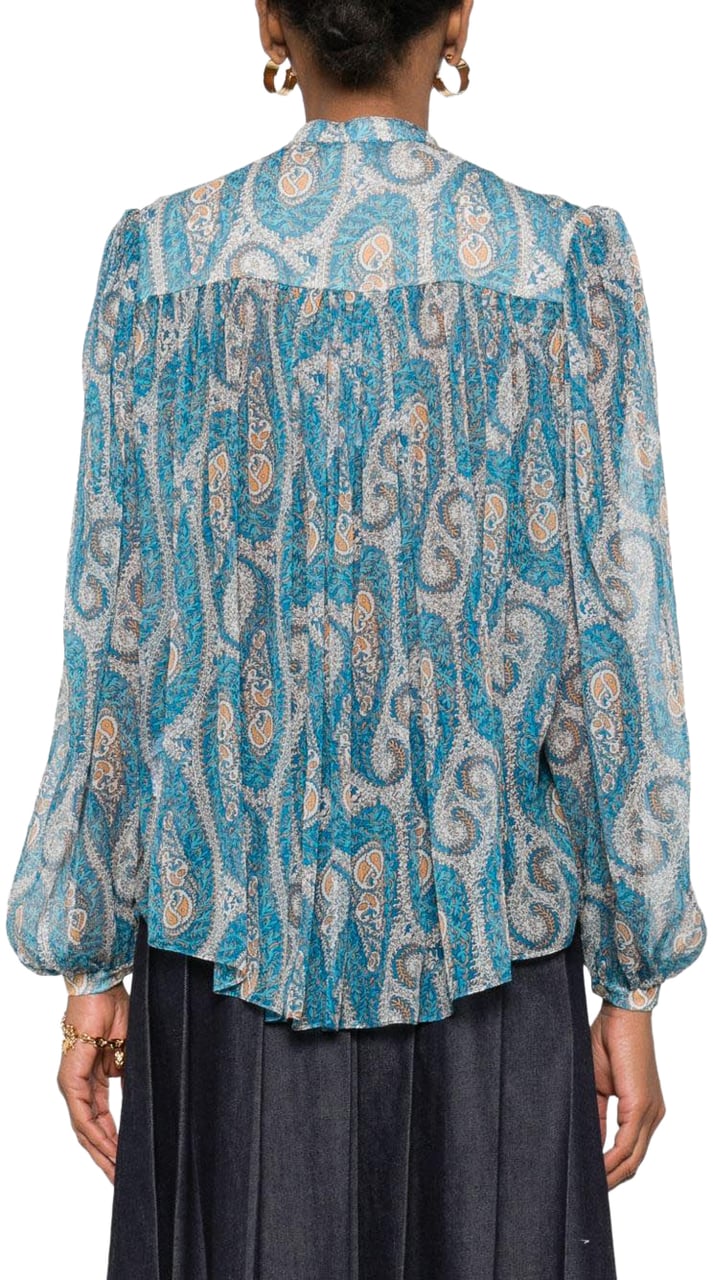 Etro Shirts Blue Lichtblauw