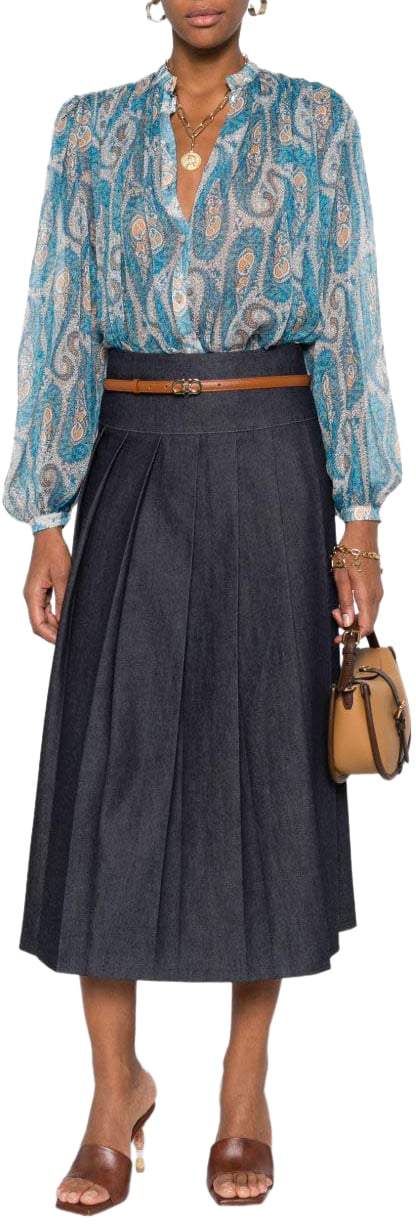 Etro Shirts Blue Lichtblauw